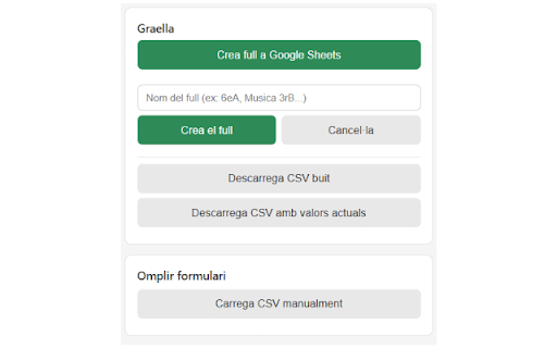 Esfer@ Helper :: Agilitza la introduccio de qualificacions a Esfer@ amb exportacio/importacio CSV i Google Sheets per a docents de Catalunya.