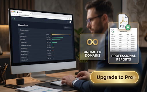 Website Time Tracker :: Automatically track active time spent on domains, manage projects, and export client timesheets.