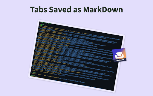 TabMark :: Save all open tabs to a markdown file for later reference