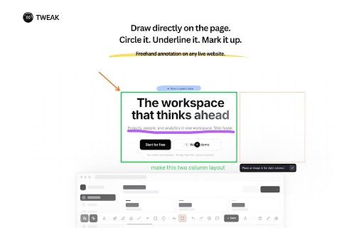 Tweak :: Collect client feedback on live websites. Pin comments to elements, style previews, and MCP fix workflows.