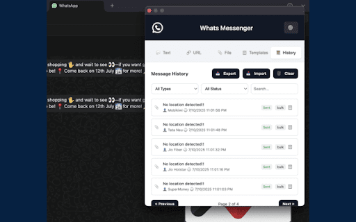 Whats Messenger :: Whats Messenger - Send WhatsApp messages with templates, bulk messaging, smart delays, and advanced settings to avoid detection.
