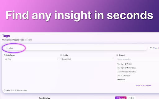 TAGiT - AI Video Bookmarks, Notes & Flashcards for YouTube Learning :: One-click timestamped YouTube notes with AI summaries and spaced repetition. Capture insights from videos and podcasts instantly.