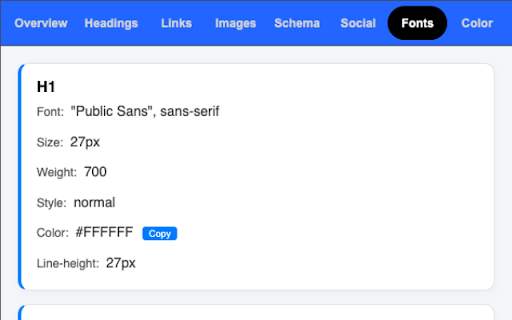 SEO FontScope :: Inspect SEO data, detect webpage fonts, and identify colors instantly with SEO FontScope. By Daniel Imad