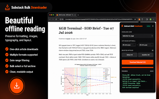 Substack Bulk Downloader :: Download Substack articles as standalone HTML, Markdown, or PDF in bulk.