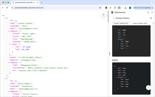 JSON Prettify :: Make it easier to view json response in browser.