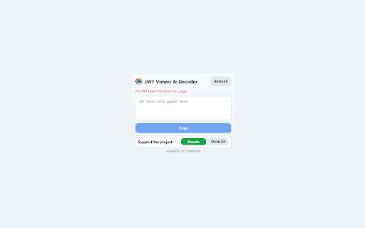 JWT Viewer & Decoder :: Finds, displays, decodes, and copies JWT tokens on the current page.