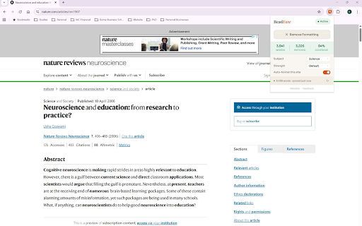 ReadEase :: AI-powered reading tool for dyslexia and ADHD — emphasizes important words on any webpage