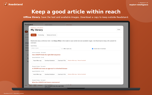 Readstand :: Make time to read and keep what you learn. Follow magazines and blogs in one place, highlight passages, and take notes.