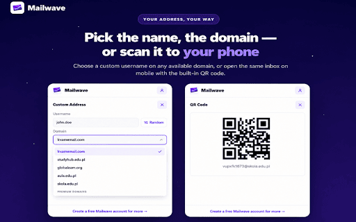 Mailwave – Temporary Email :: Generate a disposable temporary email address and get notified the instant a message arrives, right from your browser toolbar.