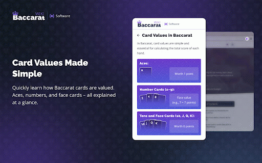 Baccarat Cheat Sheet :: Baccarat cheat sheet with basic rules, card values, step-by-step guide to play, and 3rd card rule.