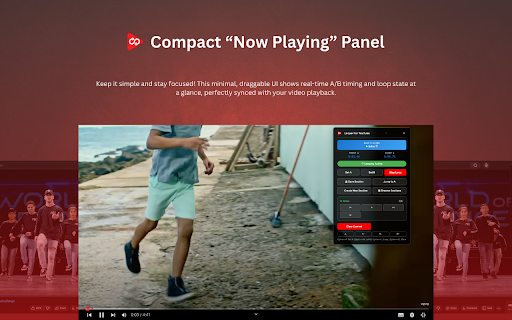 Looper for YouTube — Loop & Save Sections :: Loop any segment of YouTube videos with A-B points and save your favorite sections. Perfect for musicians and learners.