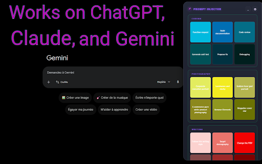 Prompt-Pad: LLM Prompt & Context Injector :: Inject modular prompts and persistent context directly into ChatGPT, Claude, and Gemini textareas via a floating UI.