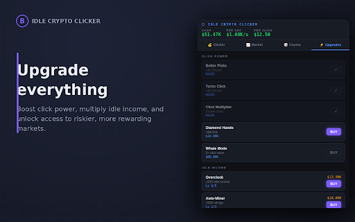 Idle Crypto Clicker :: Click, invest, and gamble your way to crypto riches.