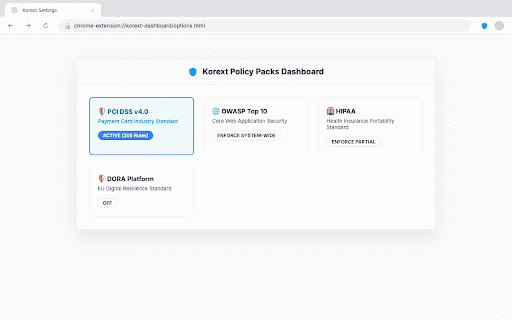 KOREXT - AI Code Governance :: Scan code on GitHub, Colab, Jupyter, Replit, and StackBlitz for security and compliance violations. 72 packs.