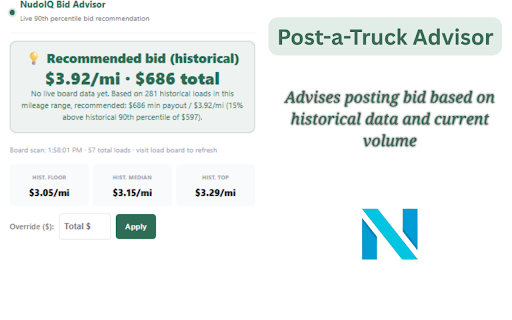 NudoIQ – Amazon Relay Auto Booker, Performance Disputer and Intelligence :: Auto-book Amazon Relay loads, dispute scorecards, driver pay statements, fleet dashboard & AI-powered lane rate intel.
