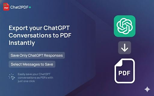AI Exporter, ChatGPT to PDF :: Convert your AI conversations to pdf, docx, markdown, html and text effortlessly with powerful customization features.
