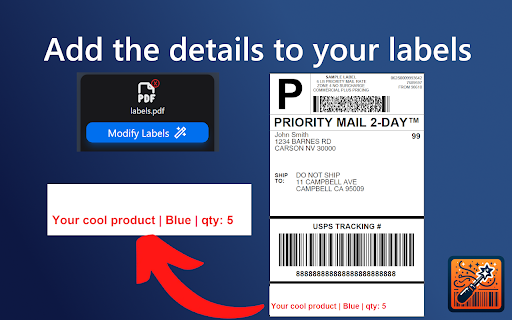 Amazon + Etsy Shipping Label SKU Adder :: Add SKUs and order details to your shipping labels!
