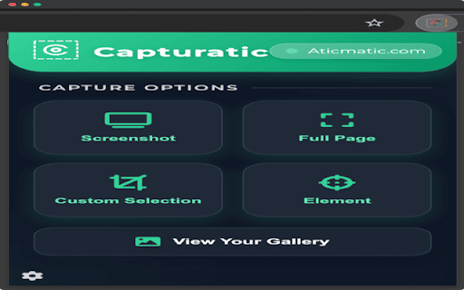 Capturatic | Effortless Screenshot Capture, Edit & Organize in Gallery :: Instantly capture screenshots, effortlessly edit, and neatly organize them in a beautiful gallery — all in one extension.