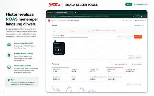 SKALA SELLER TOOLS :: SKALA SELLER TOOLS untuk hitung ROAS instan, ROAS Real inline, dan estimasi net profit per pcs.