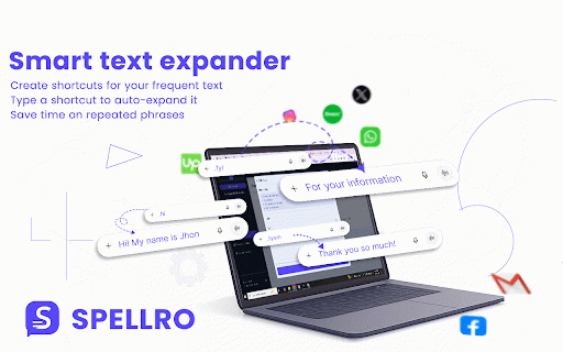 Spellro: Grammar & Spelling Fixer, Smart Writing Assistant & Text Expander :: A smart writing assistant to fix grammar & spelling, expand shortcuts, adjust tone, craft custom replies, and write cover letters.