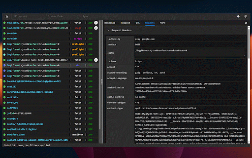 JSONGrid Web Inspector :: A Chrome extension for inspecting JSON data with JSONGrid, a tabular JSON view.