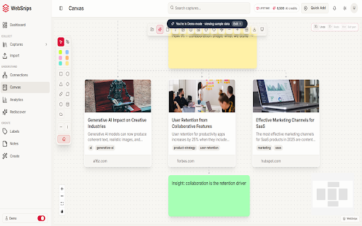 WebSnips :: Capture, contextualize, and connect ideas across the web. Your personal knowledge clipper.