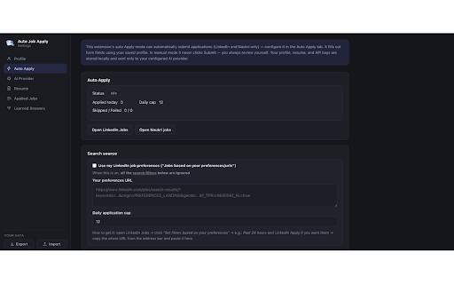 AutoJobApply – AI Resume Match & auto apply :: AI job application autofill that scores every posting against your resume first — auto apply to real matches, not spray-and-pray.