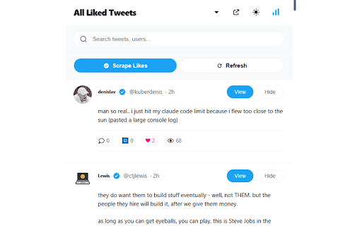 XLikes - X Likes Manager :: Show tweets you liked from any X profile with real-time updates!