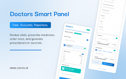 Zonov.ai — Hospital OPD Agent :: Zonov.ai hospital OPD — patient registration, doctor queue, UPI payment, token, prescriptions, pharmacy & lab QR, WhatsApp alerts.