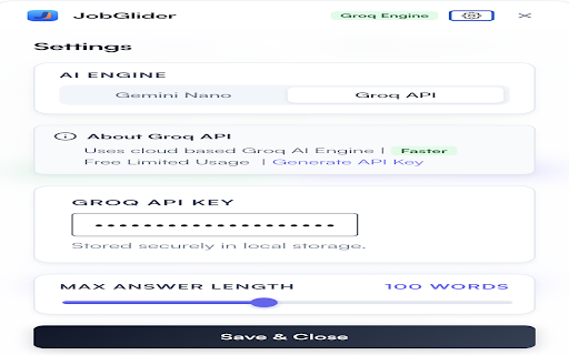 JobGlider :: Your AI job assistant for Naukri.com. Analyze your resume against job descriptions and generate tailored answers instantly.