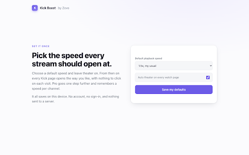 Kick Boost — Player & Page Helper :: Enhance Kick.com watch pages: player speed & scrub, auto theater, following-list declutter, and copyable timestamp links.