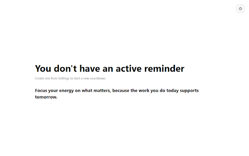 Remindy :: Create reminders, see countdowns in new tabs, and get browser notifications when time is up.