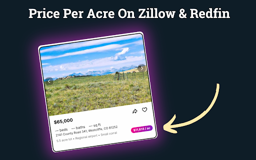 Land Insights Toolkit :: Land Insights Toolkit for real estate land investors. Adds data overlays to Zillow, Redfin, and Land.com.
