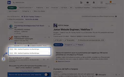 Non merci, j'ai déjà mon école. :: Replie les offres d'alternance publiées par des écoles et les range en bas de page sur les sites d'offres d'emploi.