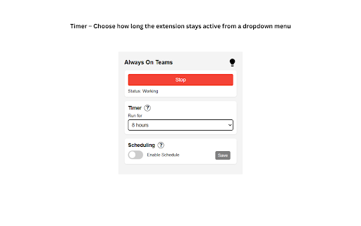 Always On Teams :: Prevents the system from sleeping and keeps Microsoft Teams active.
