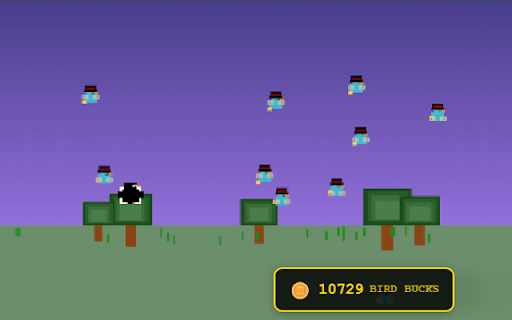 Bird Feeder :: Feed adorable pixel art birds! Customize colors, unlock bird types, backgrounds, and chat with intelligent crows.