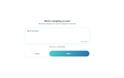 Breathe: Screen Apnea :: Guided breathing rituals, calming sounds, and an on-screen overlay that reminds you to breathe while you browse.