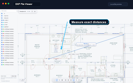 DXF File Viewer :: Use DXF File Viewer to open and view .dxf files online — fast AutoCAD-compatible DXF viewer in your browser. Now a DWG viewer too.