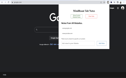 MindRoast Tab Notes :: Extension can provide you with option to keep notes per website.