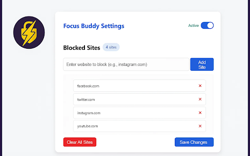 Focus Buddy :: Block distracting websites and stay focused on your work