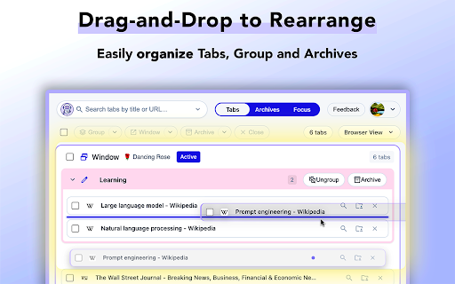 TabsPrompt: Your Smart Tab Manager :: Find, organize, and save your tabs faster than ever