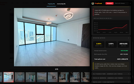 PropScout - Property Intelligence :: Instant property price analysis and AI insights on Rightmove, Zoopla, Property Finder & more.