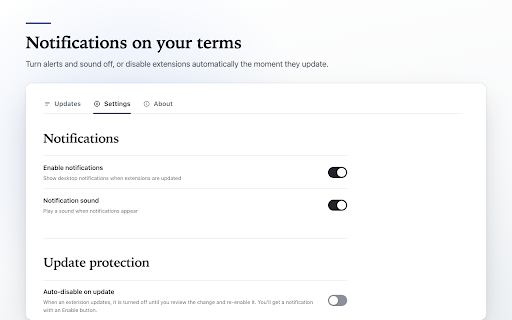 Extensions Update Tracker :: Track and manage your Chrome extension updates in one place.