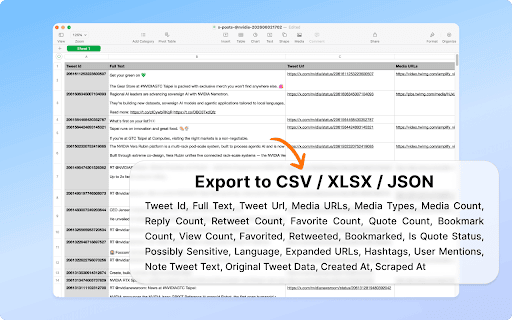 X Post Exporter & Media Downloader :: Export X/Twitter posts to CSV, XLSX & JSON. Bulk download videos, images & GIFs from any profile — all in one click.