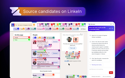 Bibrowse :: AI agent that automates any cross-site browser tasks for you. Why click when you can just ask?
