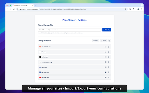 PageCleaner – Make items disappear :: Easily hide unwanted elements on any website with your own customised rules.