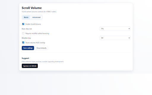 Scroll Volume :: Adjust video volume with the mouse wheel on hover.