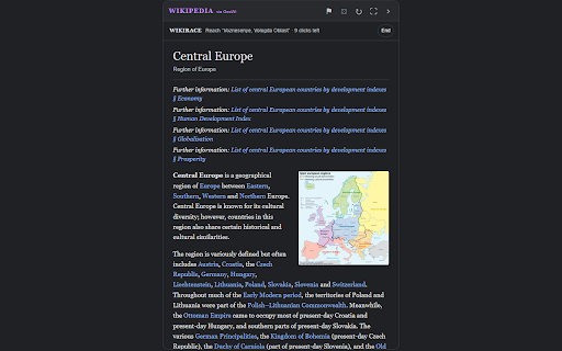 GooWi :: Adds Wikipedia beside Google Search with View in GooWi, Back, History, reading mode, Random Article, Wikirace, and link lookup.