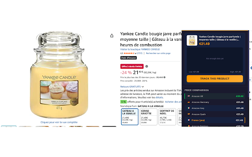 Histozon — Amazon Price Tracker :: Track Amazon prices, see history and compare across 13 EU/US Amazon stores in 1 click. Save with the Euro Saver feature.