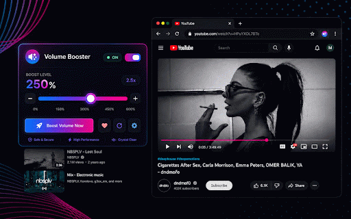 Volume Booster :: Control tab volume. Boost tab sound up to 600%.